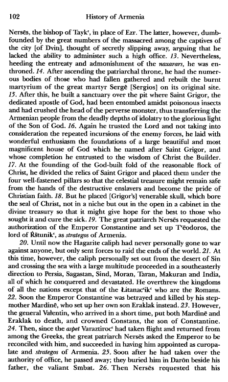 John Kat'oghikos' History of Armenia, p. 102. translated by Krikor Vardapet Maksoudian
