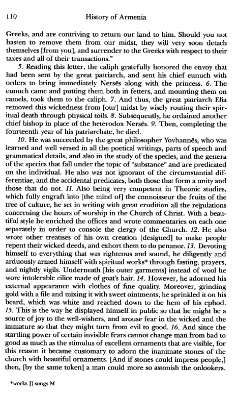 John Kat'oghikos' History of Armenia, p. 110. translated by Krikor Vardapet Maksoudian