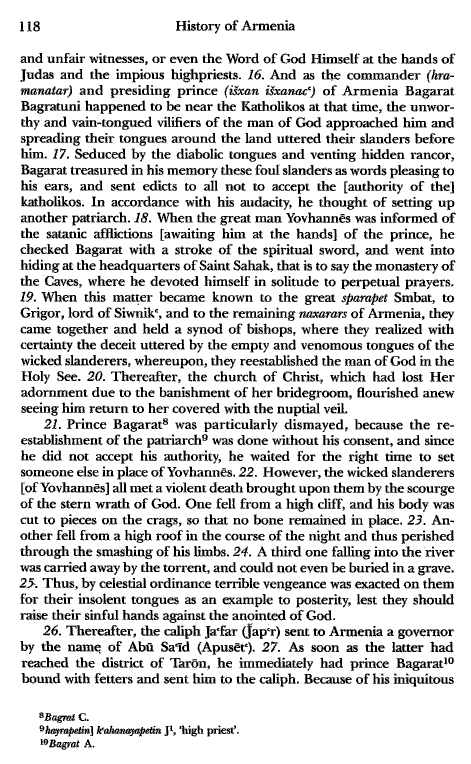 John Kat'oghikos' History of Armenia, p. 118. translated by Krikor Vardapet Maksoudian