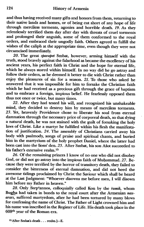 John Kat'oghikos' History of Armenia, p. 124. translated by Krikor Vardapet Maksoudian