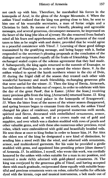 John Kat'oghikos' History of Armenia, p. 157. translated by Krikor Vardapet Maksoudian