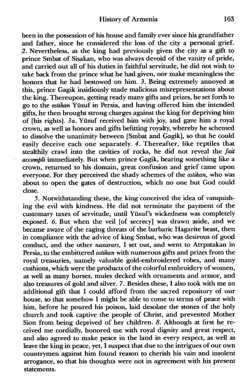 John Kat'oghikos' History of Armenia, p. 163. translated by Krikor Vardapet Maksoudian