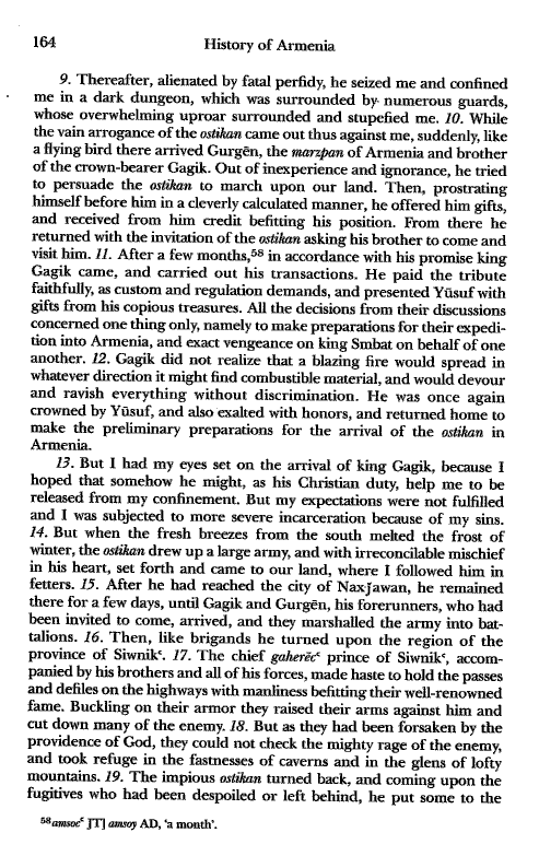 John Kat'oghikos' History of Armenia, p. 164. translated by Krikor Vardapet Maksoudian