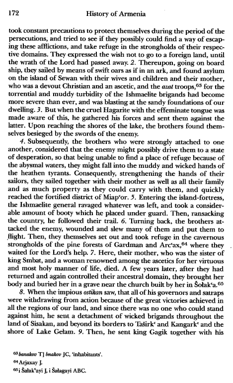 John Kat'oghikos' History of Armenia, p. 172. translated by Krikor Vardapet Maksoudian