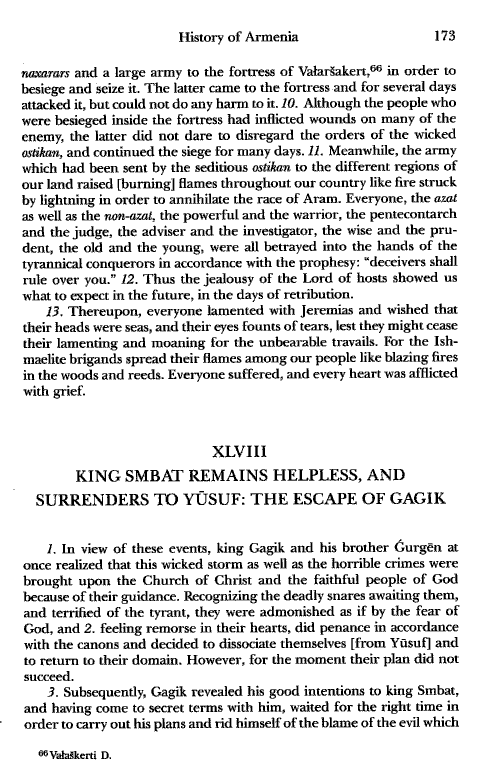 John Kat'oghikos' History of Armenia, p. 173. translated by Krikor Vardapet Maksoudian