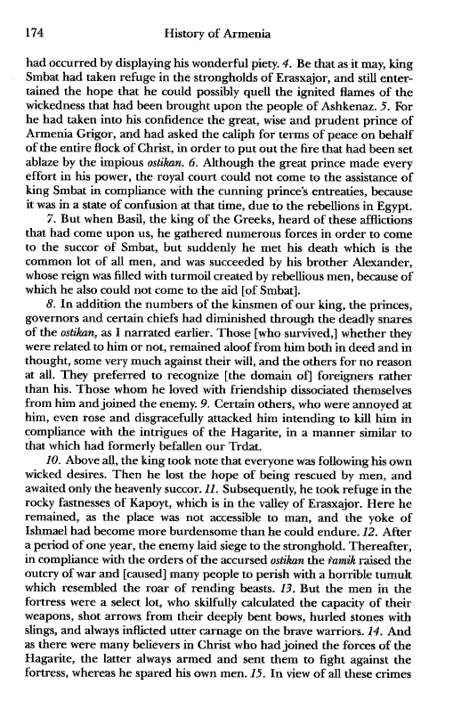 John Kat'oghikos' History of Armenia, p. 174. translated by Krikor Vardapet Maksoudian