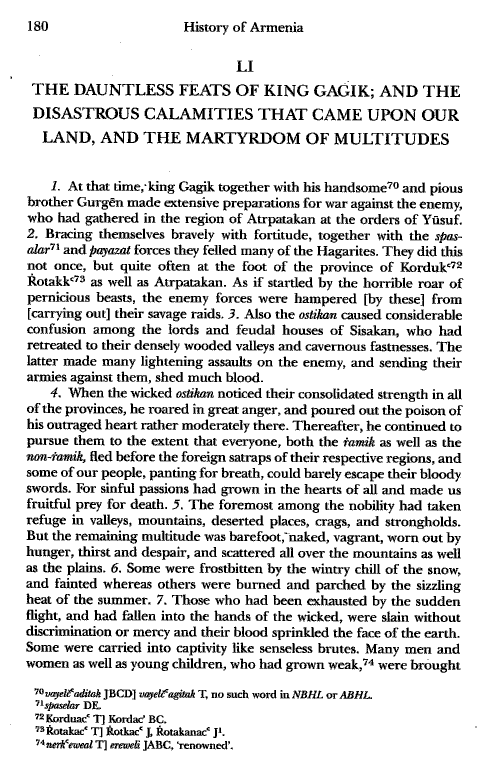 John Kat'oghikos' History of Armenia, p. 180. translated by Krikor Vardapet Maksoudian