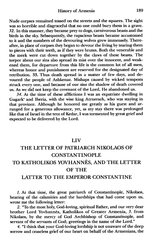 John Kat'oghikos' History of Armenia, p. 189. translated by Krikor Vardapet Maksoudian