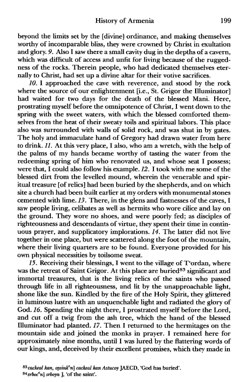 John Kat'oghikos' History of Armenia, p. 199. translated by Krikor Vardapet Maksoudian