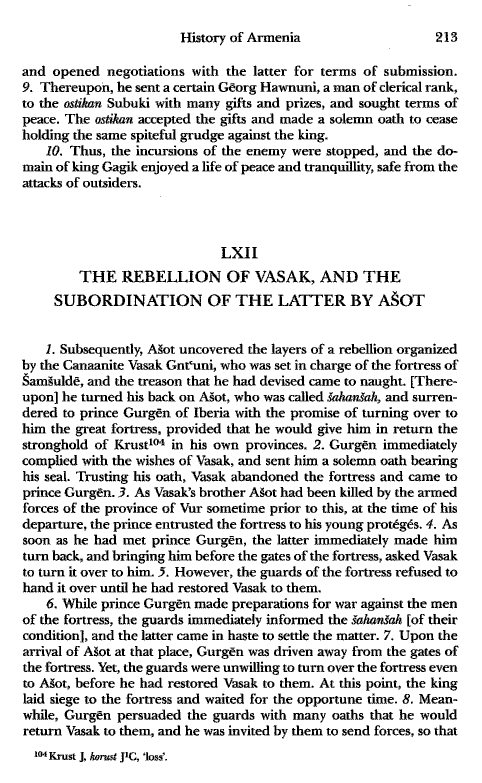 John Kat'oghikos' History of Armenia, p. 213. translated by Krikor Vardapet Maksoudian