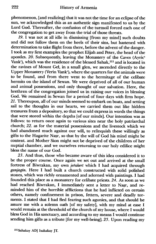 John Kat'oghikos' History of Armenia, p. 222. translated by Krikor Vardapet Maksoudian
