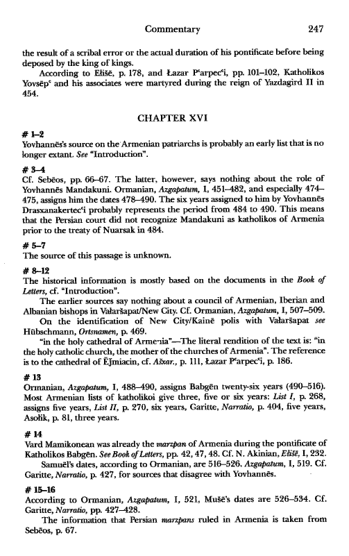 John Kat'oghikos' History of Armenia, p. 247. translated by Krikor Vardapet Maksoudian