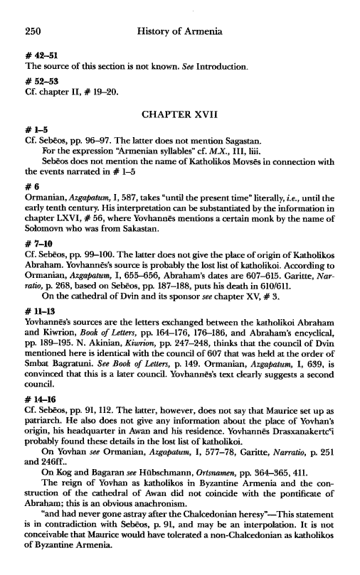 John Kat'oghikos' History of Armenia, p. 250. translated by Krikor Vardapet Maksoudian
