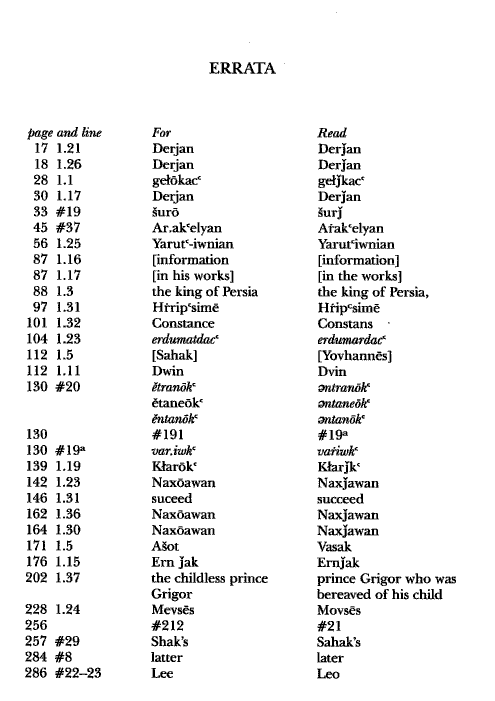 John Kat'oghikos' History of Armenia, p. 371. translated by Krikor Vardapet Maksoudian