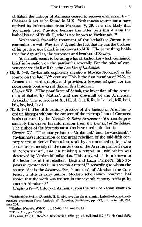 John Kat'oghikos' History of Armenia, p. 43. translated by Krikor Vardapet Maksoudian