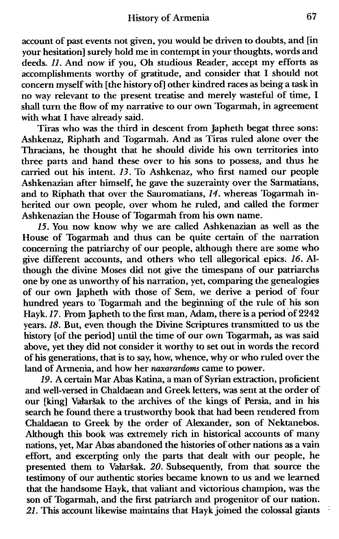 John Kat'oghikos' History of Armenia, p. 67. translated by Krikor Vardapet Maksoudian