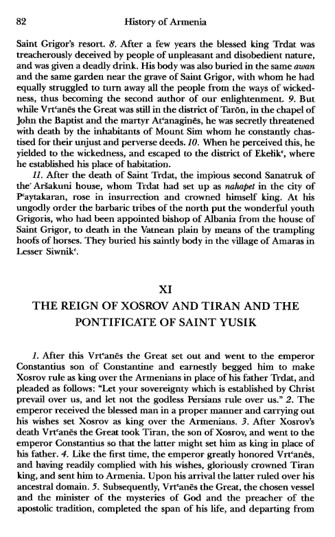 John Kat'oghikos' History of Armenia, p. 82. translated by Krikor Vardapet Maksoudian