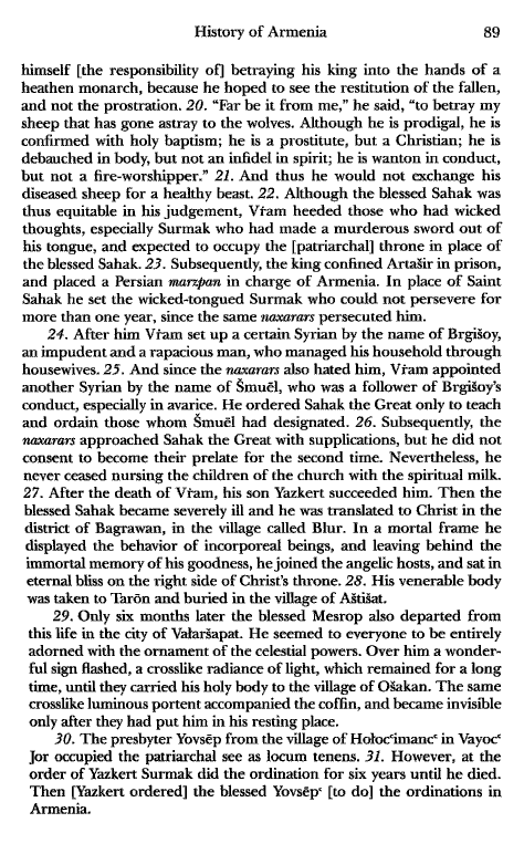 John Kat'oghikos' History of Armenia, p. 89. translated by Krikor Vardapet Maksoudian