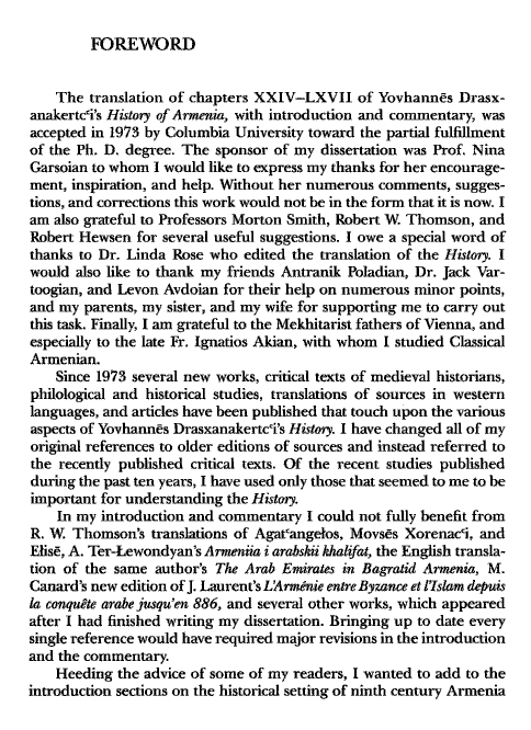 John Kat'oghikos' History of Armenia, Prologue 1. translated by Krikor Vardapet Maksoudian