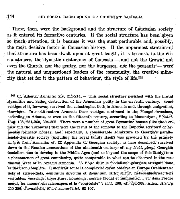 Studies in Christian Caucasian History, p. 144. The Social Background of Christian Caucasia
