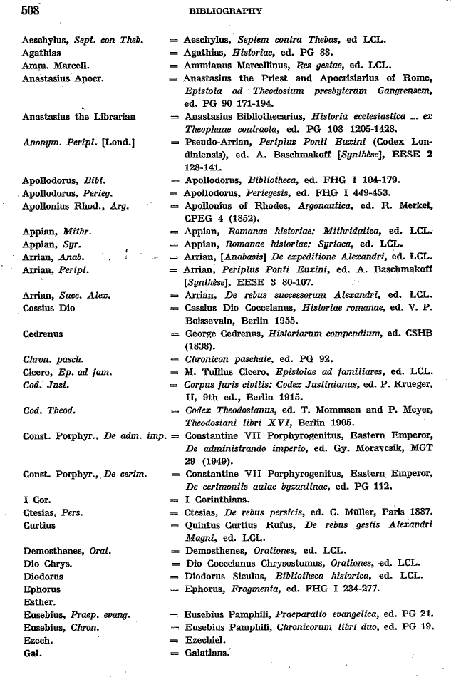 Toumanoff, Studies, Bibliography p. 508